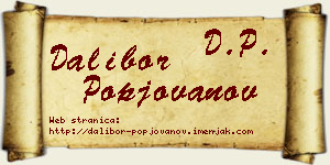 Dalibor Popjovanov vizit kartica